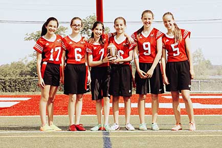 Des joueuses de flag-football