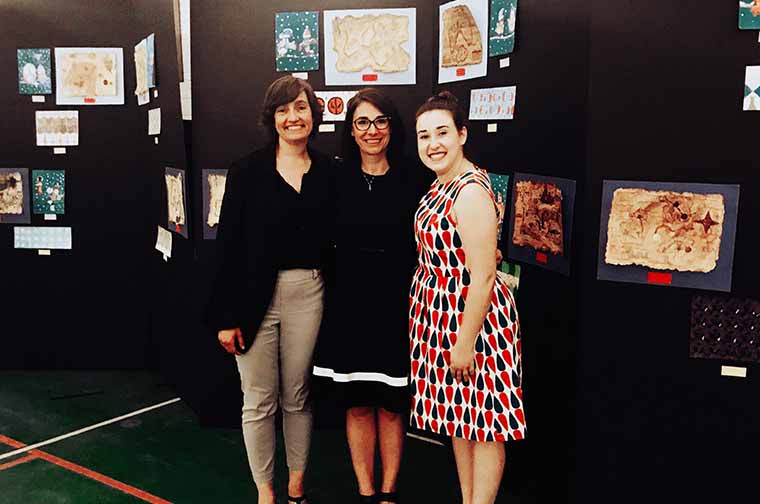 Les enseignantes Sylvie Lacasse et Cassandra Rovetto, et la directrice Annick Claveau.